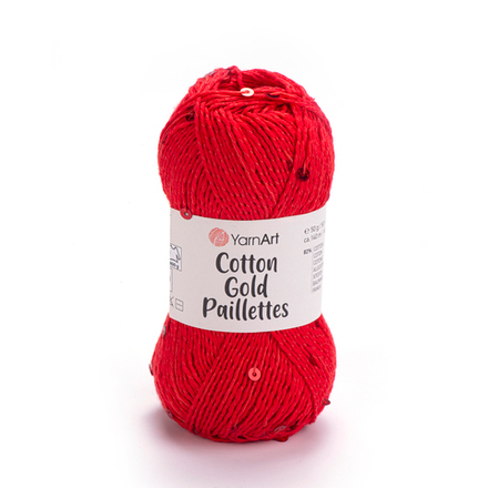 Пряжа YarnArt Cotton Gold Paillettes