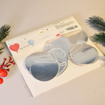 Растяжка "Вечеринка" 2,5м 5см 24шт, глянец серебро