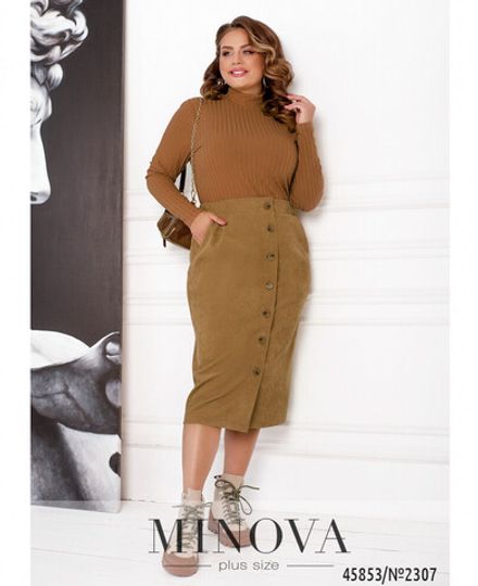 Юбка 2307-светло-коричневый Minova Фото 2