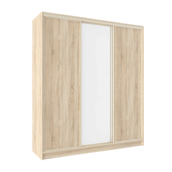 Шкаф-купе трехдверный с зеркалом 2000 Домашний Дуб сонома