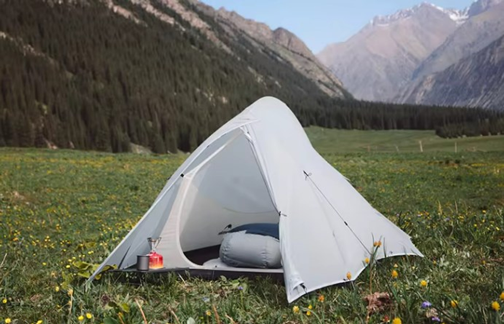 Палатка Naturehike Cloud Up UL Si 2-местная, алюминиевый каркас, серая, артикул CNK2450WS017-G2