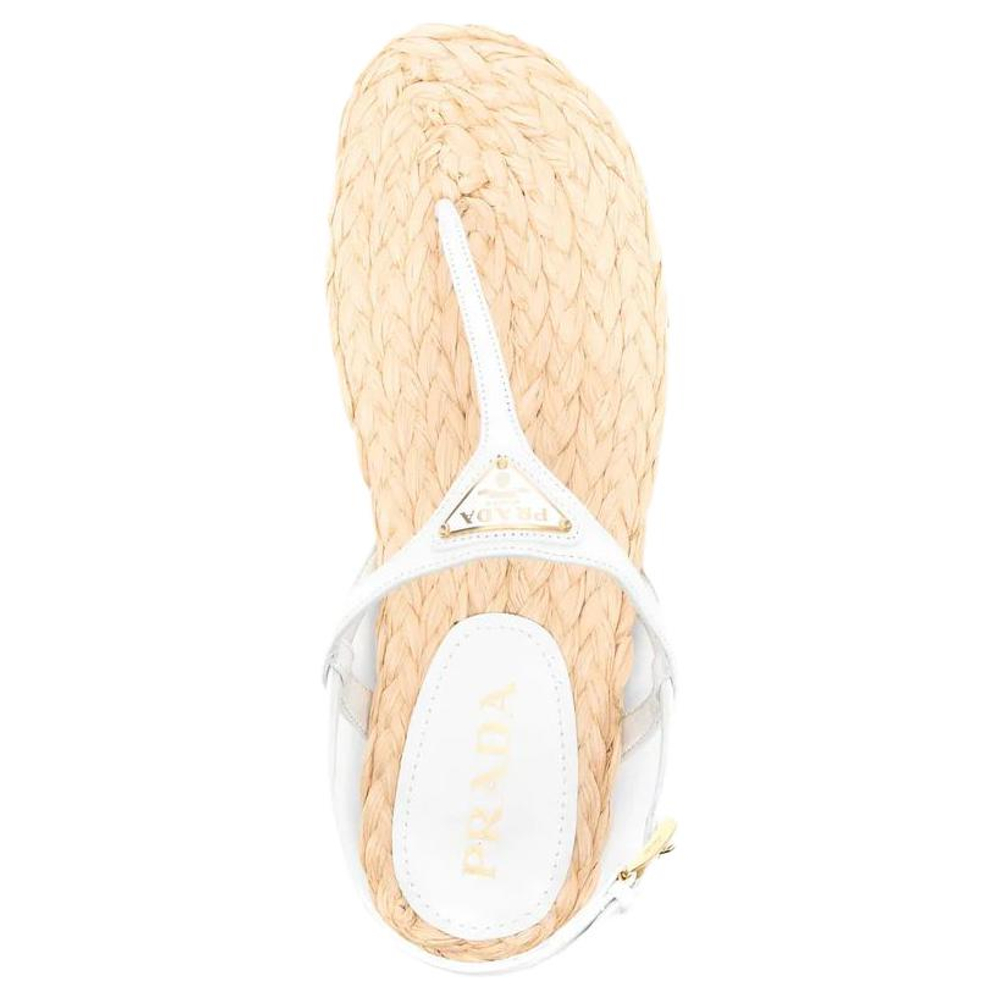 PRADA One Strap Sandals Women"s White