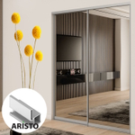 Дверь-купе ARISTO I, зеркало, профиль хром матовый