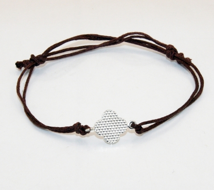 Браслет верёвочка Клевер