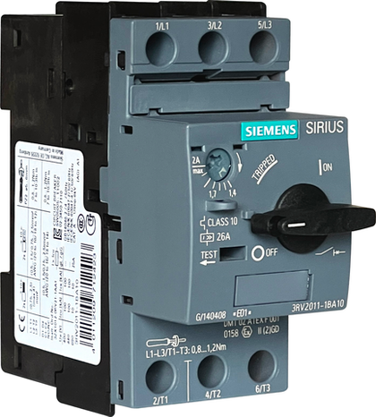 Автоматический выключатель Siemens Sirius 3RV2011-1BA10