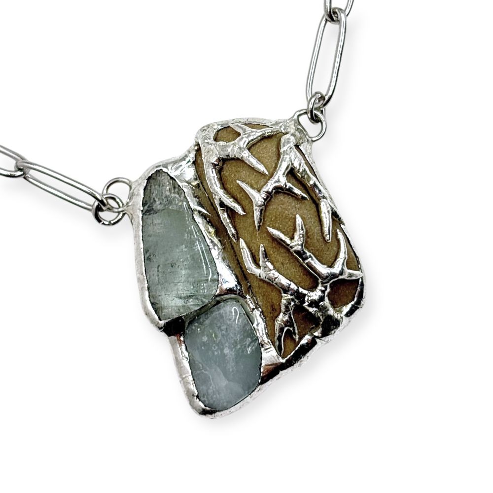 Подвеска Reglow Lab roots Rt-Pn-1 аквамарин галька