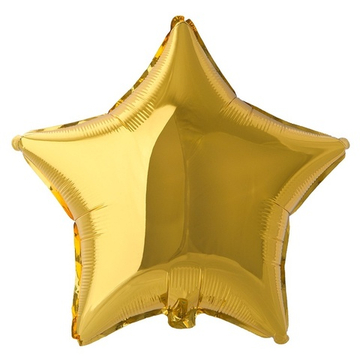 Фольгированная фигура, звезда, 32"/81СМ Металлик Gold(FM)