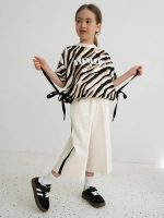 Костюм для девочки, футболка и кюлоты