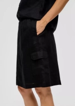 Льняная юбка-миди с накладными карманами от s.Oliver