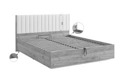 Кровать Адам с подъемным механиз (дуб крафт золотой/грей алькантара)