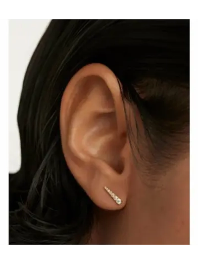 Одиночная серьга женская PDPaola Tea серебро 925 пробы покрытое золотом 750 пробы PG01-738-U