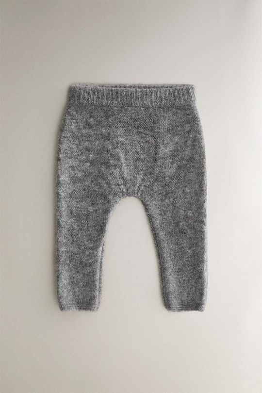 ZARA HOME КАШЕМИРОВЫЕ ДЕТСКИЕ ЛЕГГИНСЫ, СЕРЫЙ