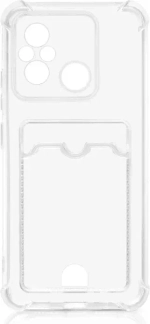 Силиконовый чехол с отделением для карты для Xiaomi Redmi 12C/Poco C55 DF