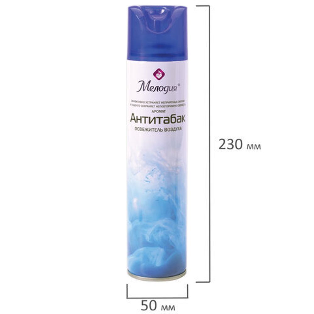 Освежитель воздуха аэрозольный 300 мл МЕЛОДИЯ "АНТИТАБАК", 605342