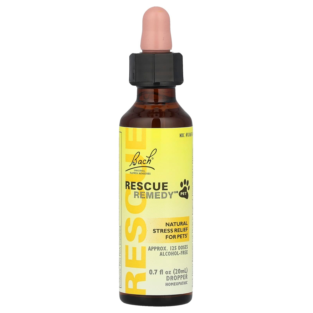 Bach, Rescue Remedy® Pet, натуральное средство для снятия стресса, 20 мл (0,7 жидк. унции)