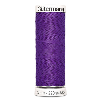 01 Нить Sew-All 100/200 м для всех материалов, 100% полиэстер Gutermann 748277 (392 фиолетовый джинс)