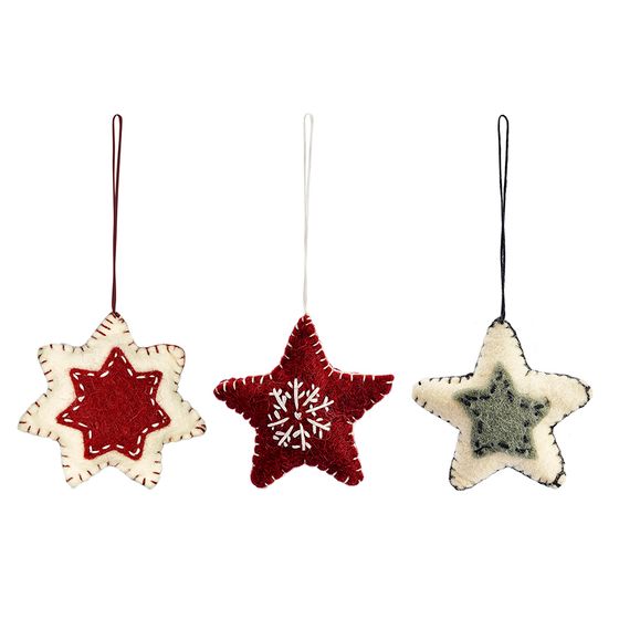 Набор елочных украшений из фетра christmas stars из коллекции new year essential