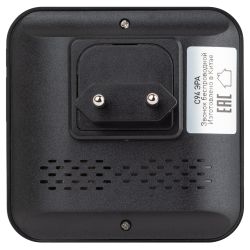 Звонок дверной ЭРА C94 беспроводной, от сети, черный, 52 мелодии