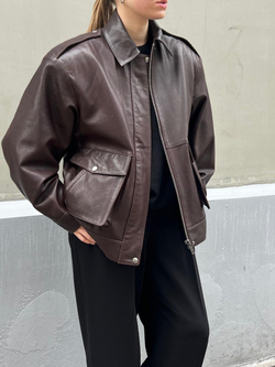 Кожаный бомбер Deauville