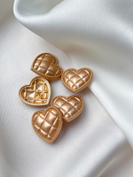 Пуговицы Матовое Золото Сердце