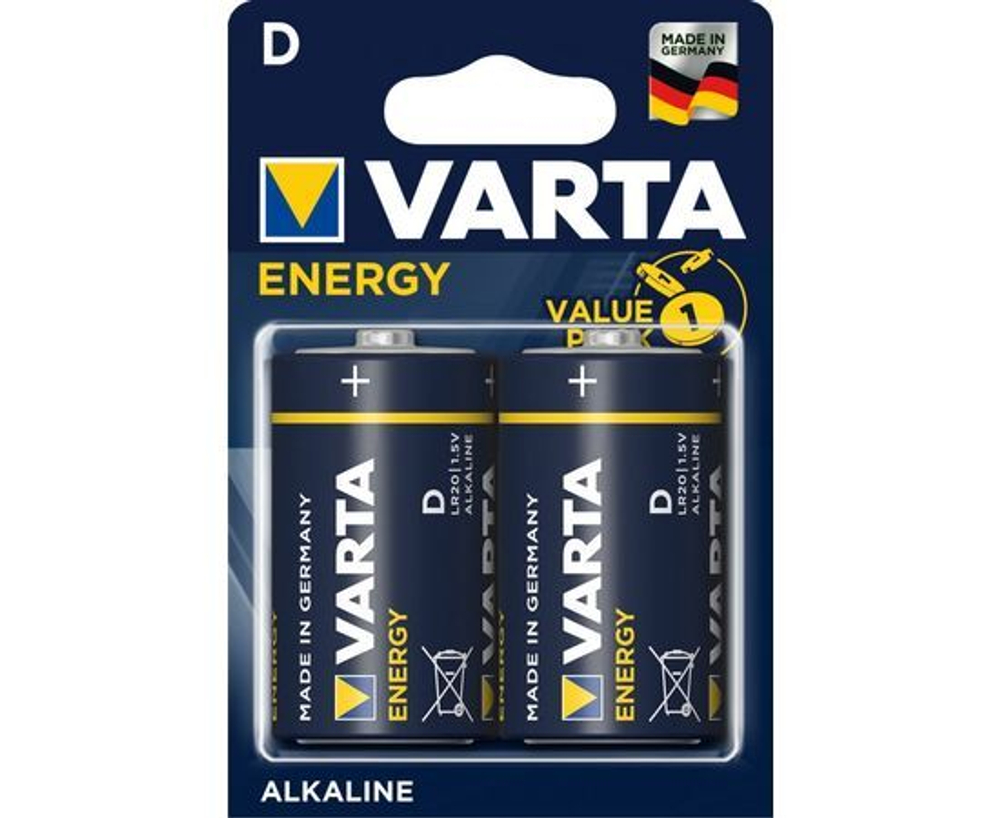 Элемент питания Varta 4120.229.412 Energy LR20/373 BL2