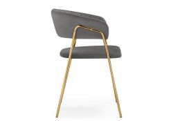 Стул на металлокаркасе Kamelia 1 dark gray / gold