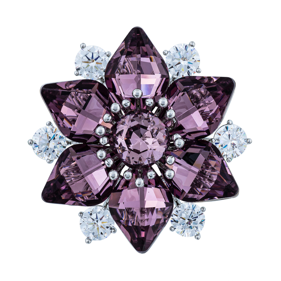 Брошь Fiore Luna Звезда Zircon XR14178A2 V/S