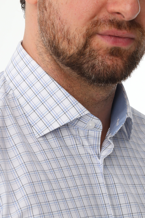 Сорочка мужская VESTER короткий рукав, клетка, хлопок/пэ 86014 34