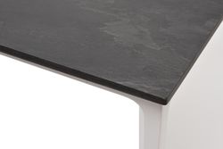 "Малага" обеденный стол из HPL 90х90см, цвет "серый гранит", каркас белый