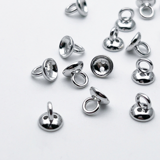 Протектор-концевик, цвет серебро (родий), размер 6,2*6 мм, цена за 1 шт