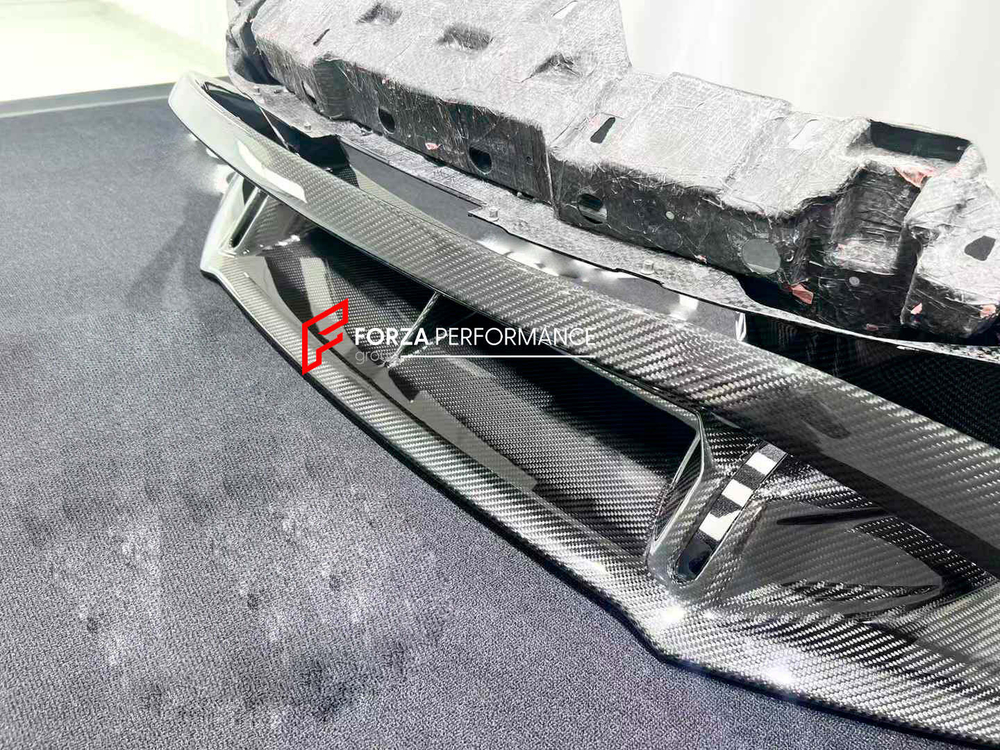 Карбоновая губа переднего бампера для Lamborghini Huracan STO 2021+ Ламборгини Хуракан