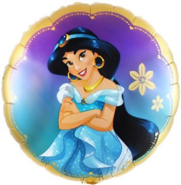 К Шар круг 18" / 46 см "Принцесса Жасмин" (Falali) (БГ-15)