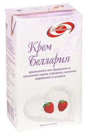 Крем Беллария для взбивания на растительных жирах 27% 1 кг.