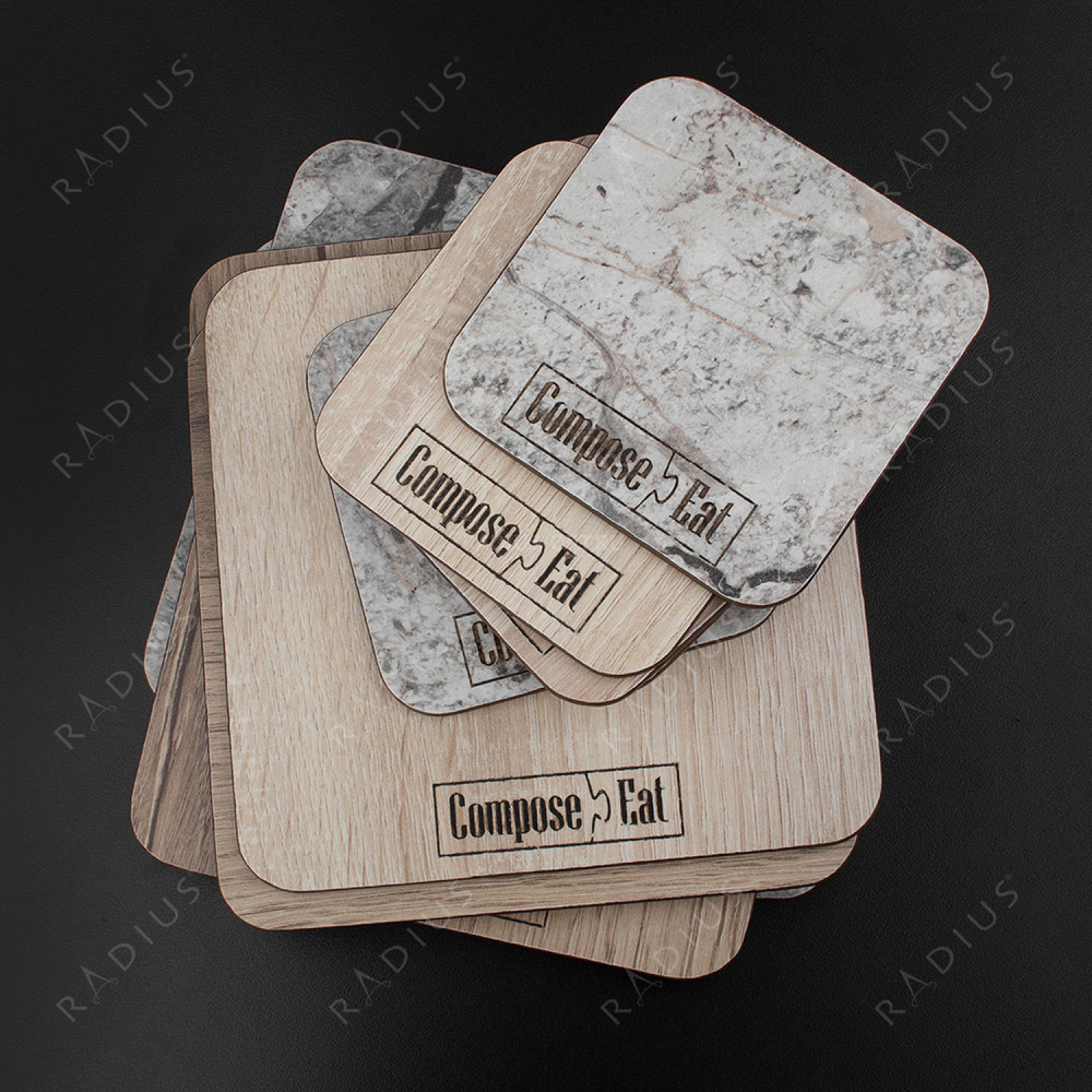 Подставка под кружку 10х10см ComposeEat Everyday дуб светлый