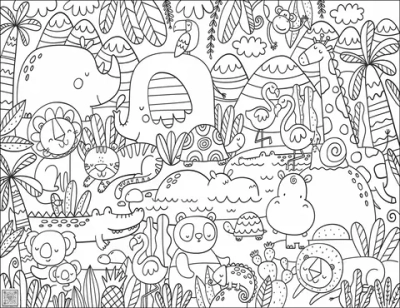 Цифровое панно ID Wall Раскраска "Животный мир Африки"