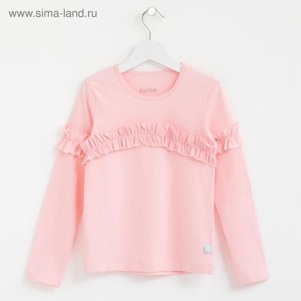 Лонгслив с дл.рукавом, розовый, р.110-116, 3464649