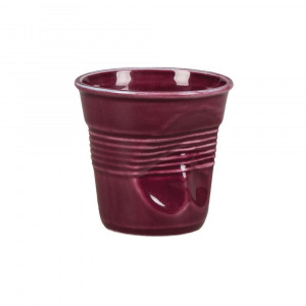 Чашка для эспрессо Barista (Бариста) "мятая" 90 мл баклажан, h 6 см