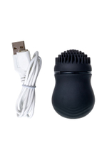 Черный стимулятор клитора PPP CURU-CURU BRUSH ROTER (Цвет: черный)