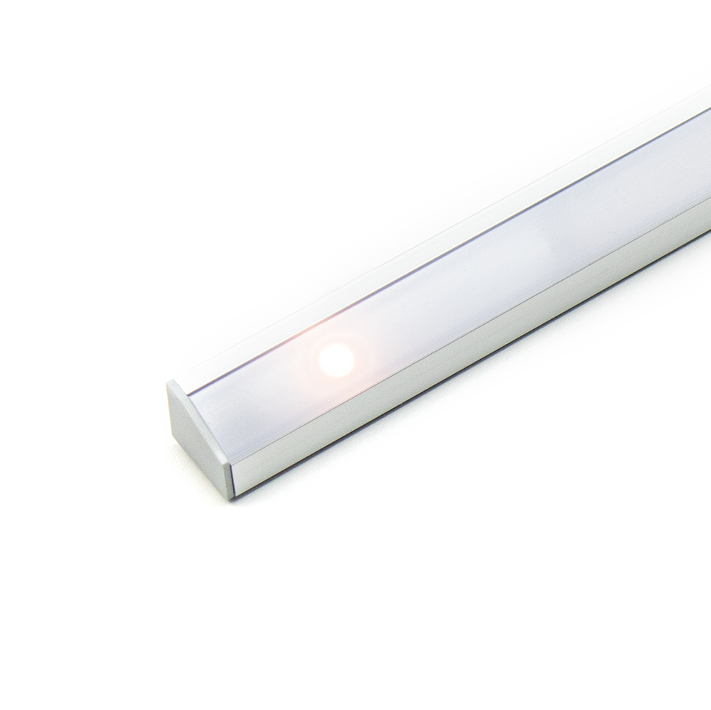 DLIGHT Светодиодный светильник COR с сенсорным выключателем СПРАВА, 9.6 W/м, теплый, алюминий