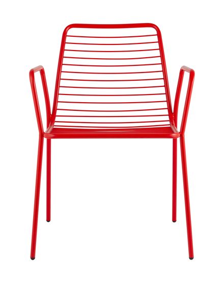 Стул с подлокотниками Дели металл красный