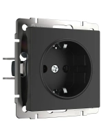 Розетка с заземлением скрытой установки Werkel W1171008 черная матовая