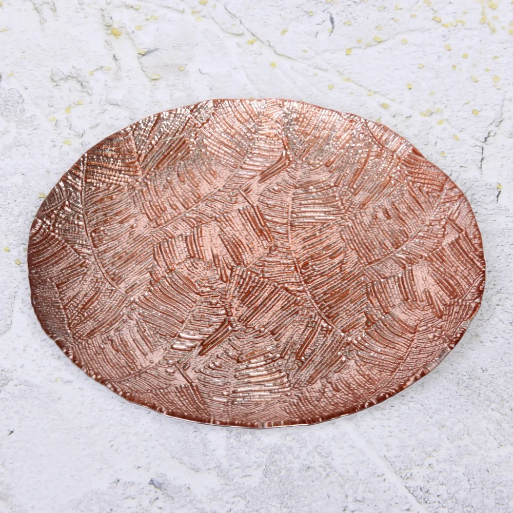 Тарелка 20см «Ривьера»розовое золото