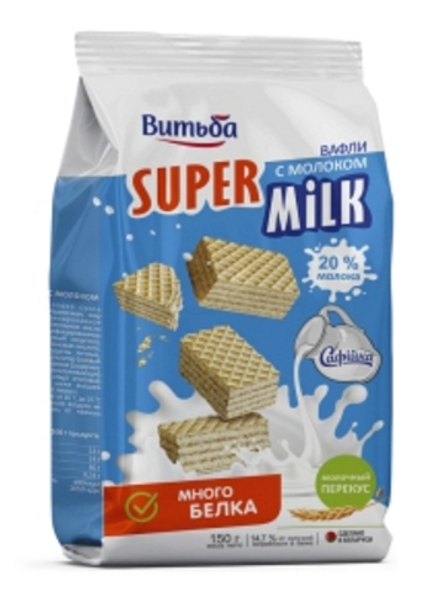 Вафли с молоком "Витьба Super Milk" 150г. Витьба