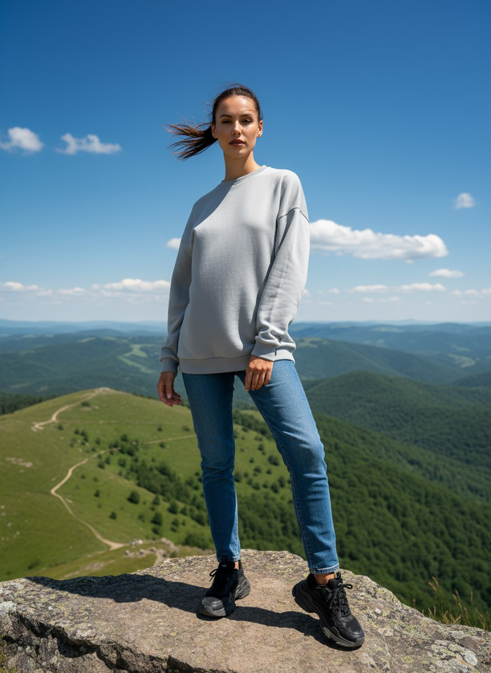 Свитшот женский оверсайз хлопок толстовка