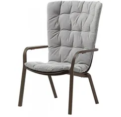 Уличное кресло Folio табак с серой подушкой