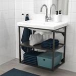 Короб для хранения с крышкой IKEA KUGGIS (КУГГИС), Пластик, Бирюзовый, 26x35x15 см