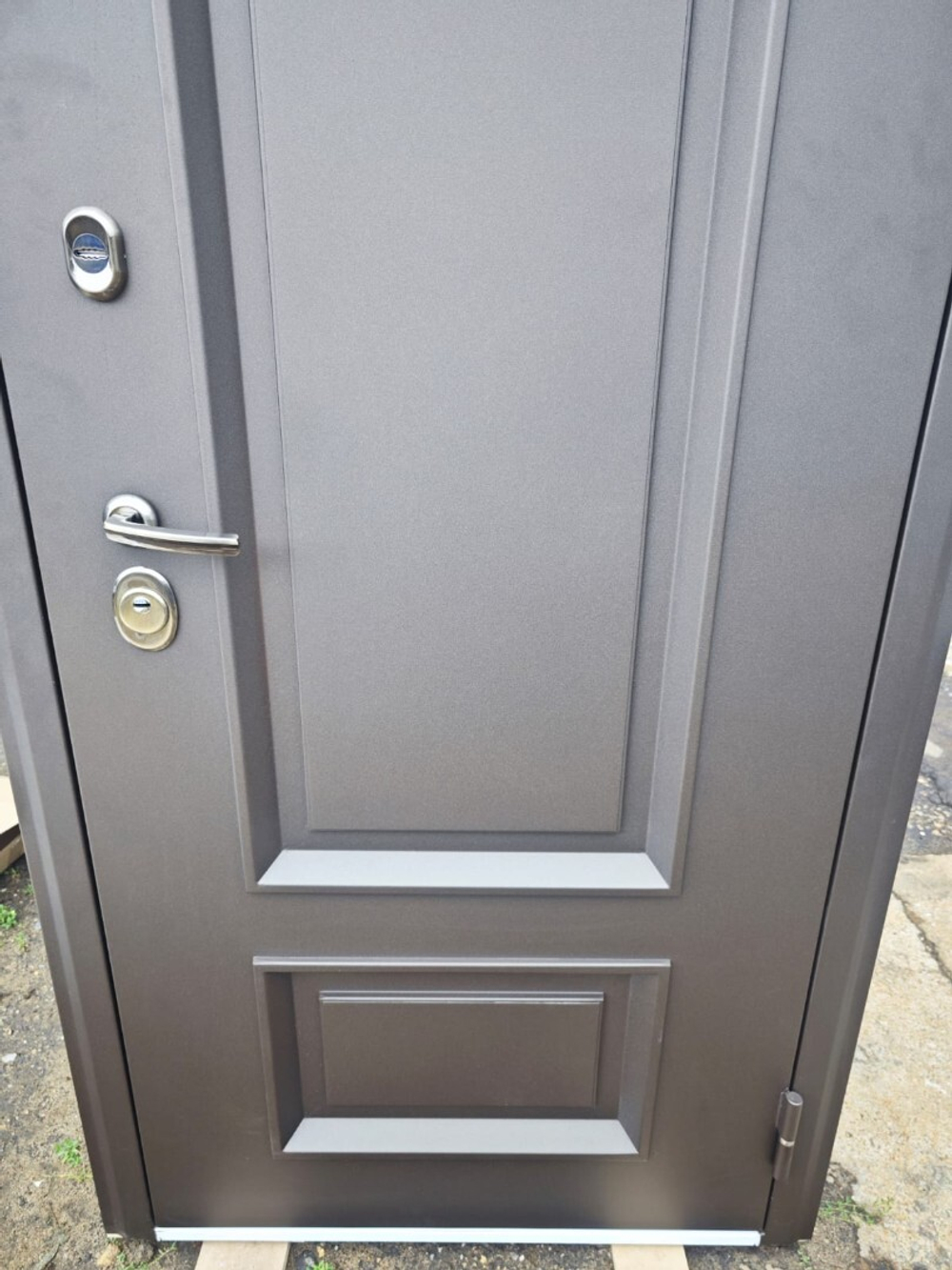 Входная дверь уличная дверь с терморазрывом Рекс Аляска Искра медная / ФЛ-117 Сосна белая