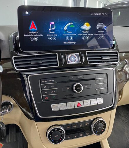 Магнитола для Mercedes-Benz GLE W166 2015-2018, GLE Coupe C292 2014-2019 NTG 5.0/5.1 - Radiola RDL-7716 монитор 12.3" на Android 13, 8+128Гб, CarPlay, 4G SIM-слот