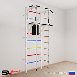 Шведская стенка Sv Sport усиленная 675 (Турник стандарт/Брусья/Канат/Лестница)