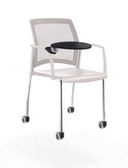 Rewind стул на 4 ногах и колесах со спинкой-сеткой